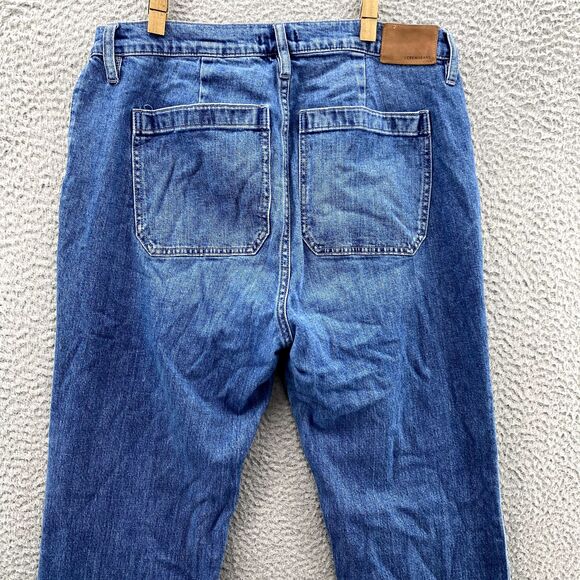 J.Crew Demi Boot Jean Women 33 WideLeg Front Pocket Y2k Western Academia Classic - Picture 13 of 15